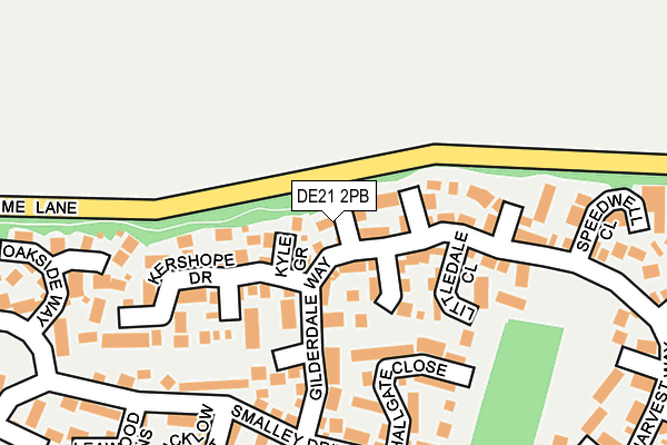 DE21 2PB map - OS OpenMap – Local (Ordnance Survey)