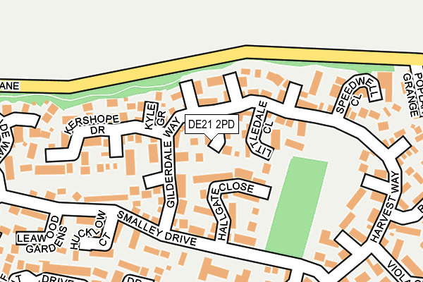 DE21 2PD map - OS OpenMap – Local (Ordnance Survey)