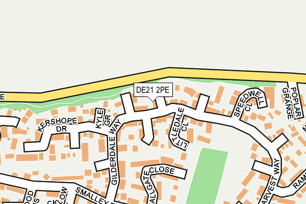 DE21 2PE map - OS OpenMap – Local (Ordnance Survey)