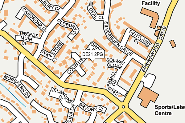 DE21 2PG map - OS OpenMap – Local (Ordnance Survey)