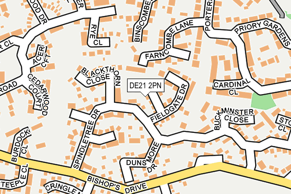 DE21 2PN map - OS OpenMap – Local (Ordnance Survey)