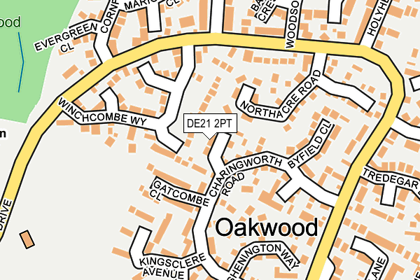 DE21 2PT map - OS OpenMap – Local (Ordnance Survey)