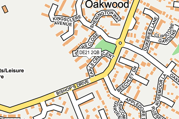 DE21 2QB map - OS OpenMap – Local (Ordnance Survey)