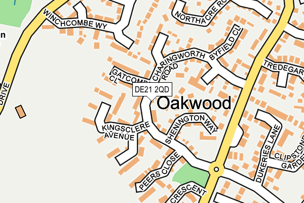 DE21 2QD map - OS OpenMap – Local (Ordnance Survey)