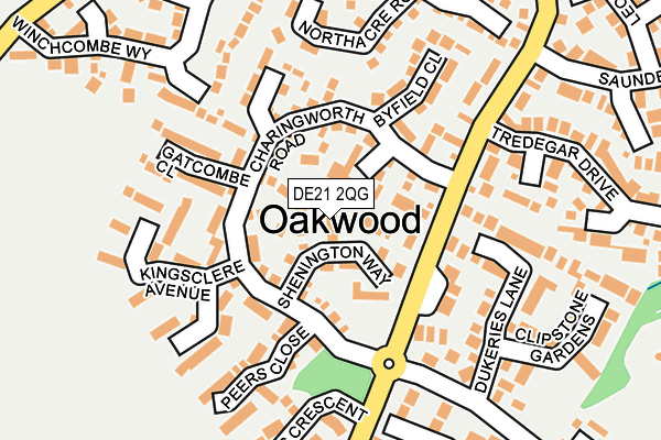 DE21 2QG map - OS OpenMap – Local (Ordnance Survey)