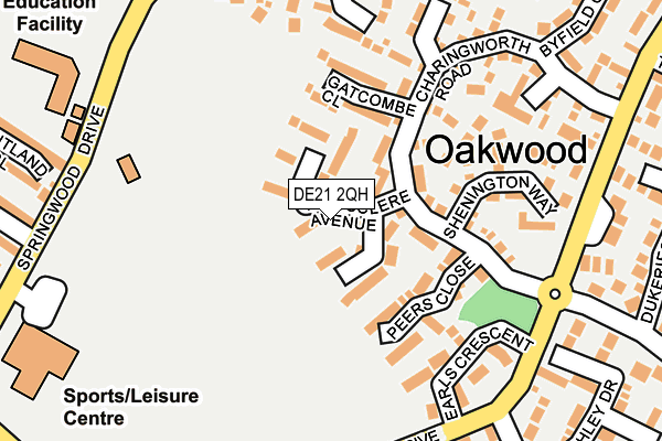 DE21 2QH map - OS OpenMap – Local (Ordnance Survey)