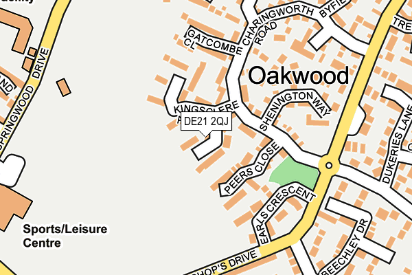 DE21 2QJ map - OS OpenMap – Local (Ordnance Survey)