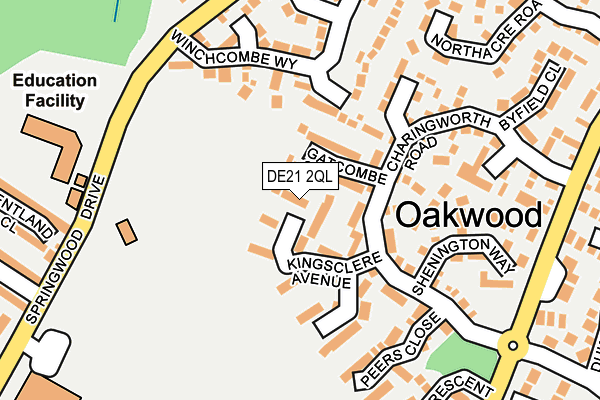 DE21 2QL map - OS OpenMap – Local (Ordnance Survey)