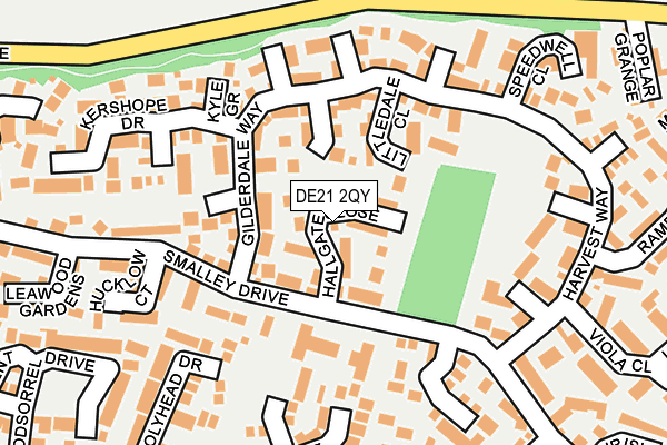 DE21 2QY map - OS OpenMap – Local (Ordnance Survey)