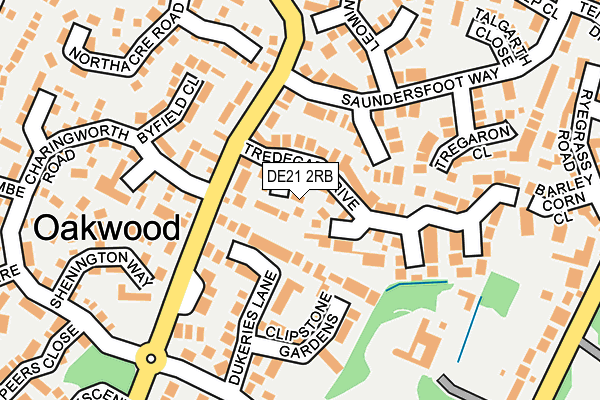 DE21 2RB map - OS OpenMap – Local (Ordnance Survey)