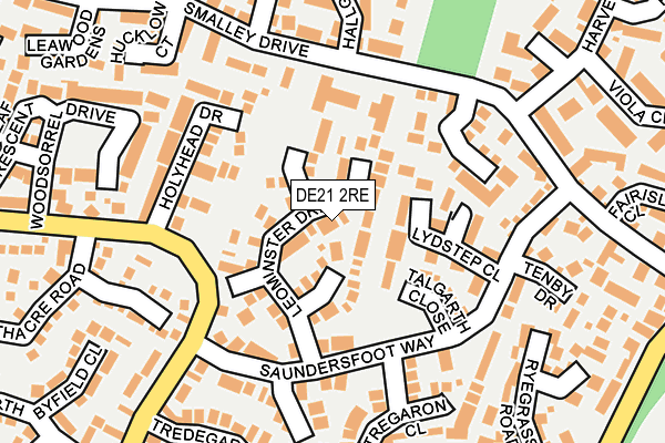 DE21 2RE map - OS OpenMap – Local (Ordnance Survey)