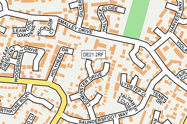DE21 2RF map - OS OpenMap – Local (Ordnance Survey)