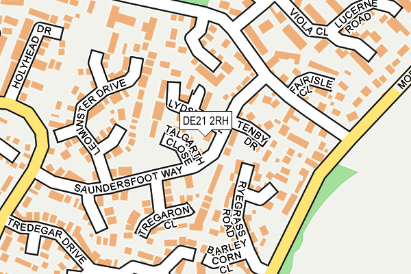 DE21 2RH map - OS OpenMap – Local (Ordnance Survey)