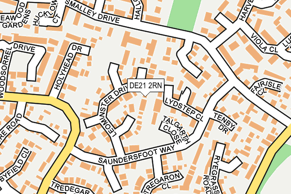 DE21 2RN map - OS OpenMap – Local (Ordnance Survey)