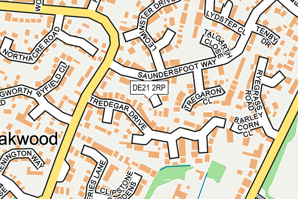 DE21 2RP map - OS OpenMap – Local (Ordnance Survey)