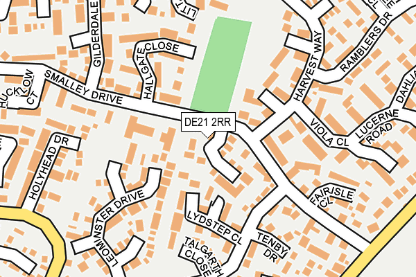 DE21 2RR map - OS OpenMap – Local (Ordnance Survey)