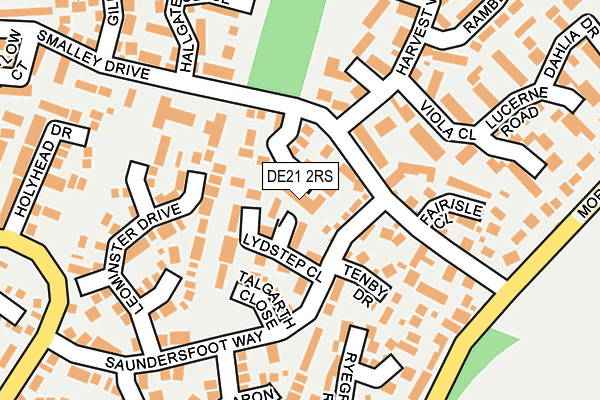 DE21 2RS map - OS OpenMap – Local (Ordnance Survey)