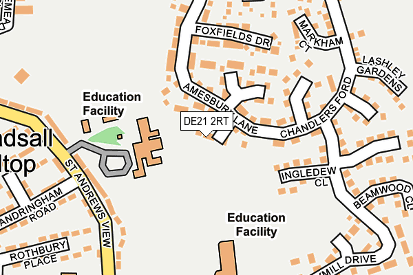 DE21 2RT map - OS OpenMap – Local (Ordnance Survey)