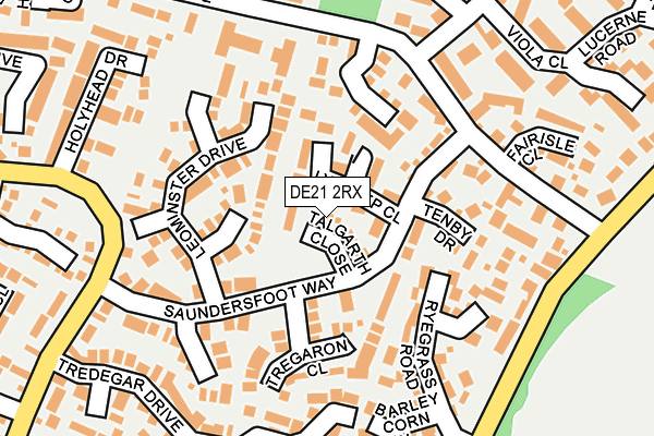 DE21 2RX map - OS OpenMap – Local (Ordnance Survey)