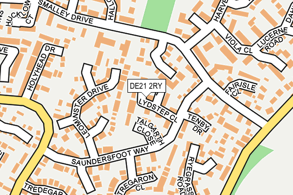 DE21 2RY map - OS OpenMap – Local (Ordnance Survey)