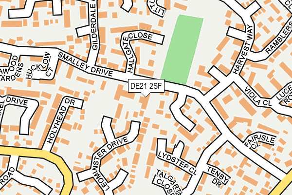 DE21 2SF map - OS OpenMap – Local (Ordnance Survey)