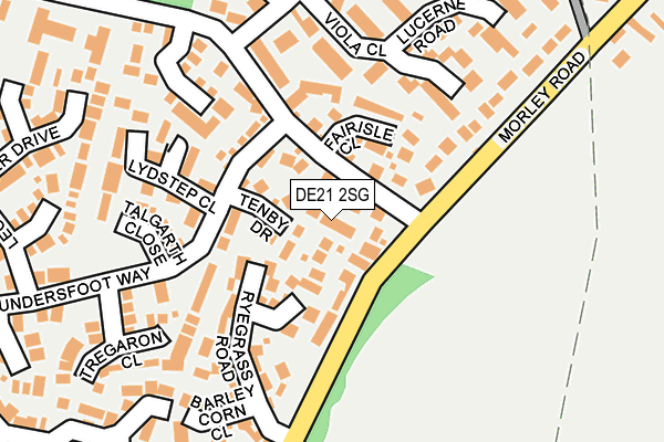 DE21 2SG map - OS OpenMap – Local (Ordnance Survey)