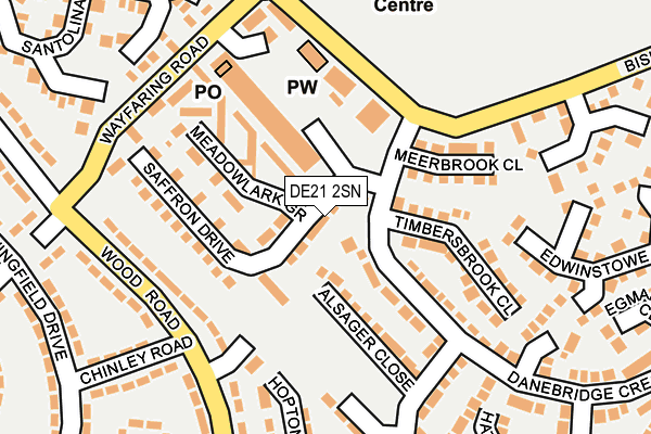 DE21 2SN map - OS OpenMap – Local (Ordnance Survey)
