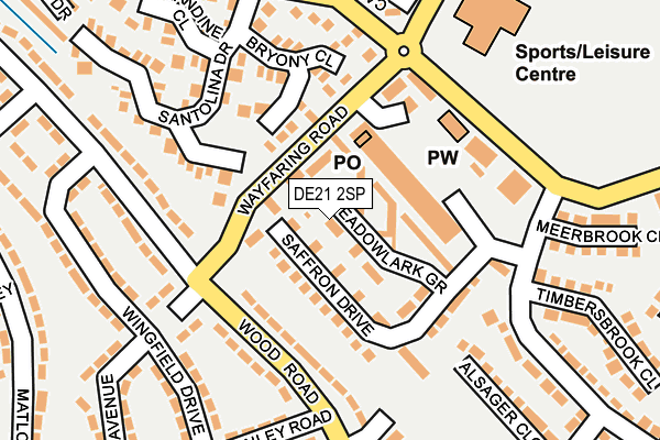 DE21 2SP map - OS OpenMap – Local (Ordnance Survey)