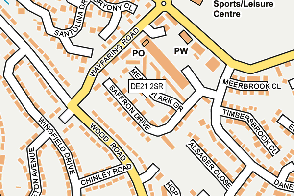 DE21 2SR map - OS OpenMap – Local (Ordnance Survey)