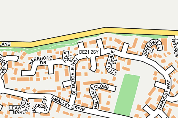 DE21 2SY map - OS OpenMap – Local (Ordnance Survey)