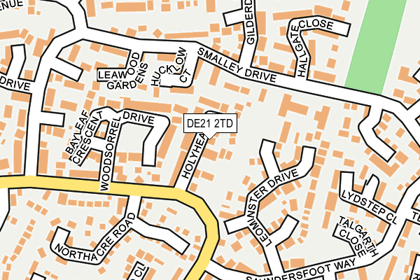DE21 2TD map - OS OpenMap – Local (Ordnance Survey)