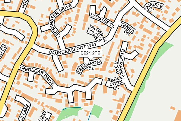 DE21 2TE map - OS OpenMap – Local (Ordnance Survey)