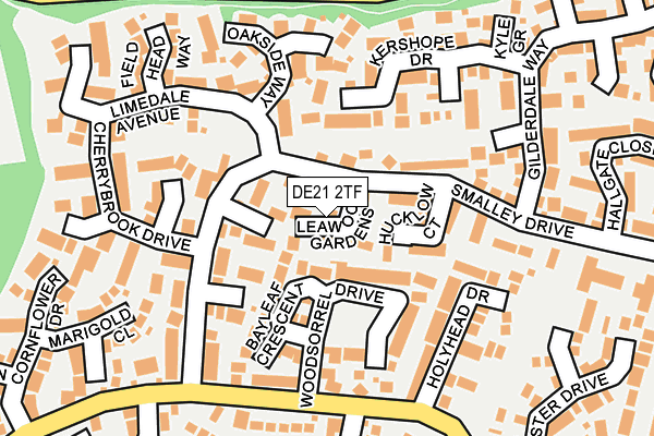 DE21 2TF map - OS OpenMap – Local (Ordnance Survey)