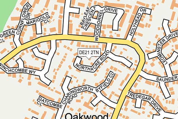 DE21 2TN map - OS OpenMap – Local (Ordnance Survey)