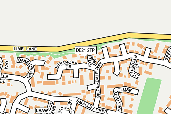 DE21 2TP map - OS OpenMap – Local (Ordnance Survey)