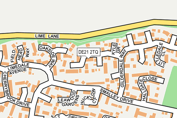 DE21 2TQ map - OS OpenMap – Local (Ordnance Survey)