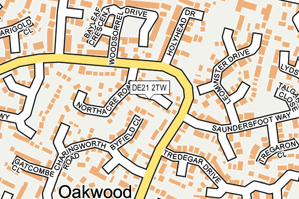 DE21 2TW map - OS OpenMap – Local (Ordnance Survey)