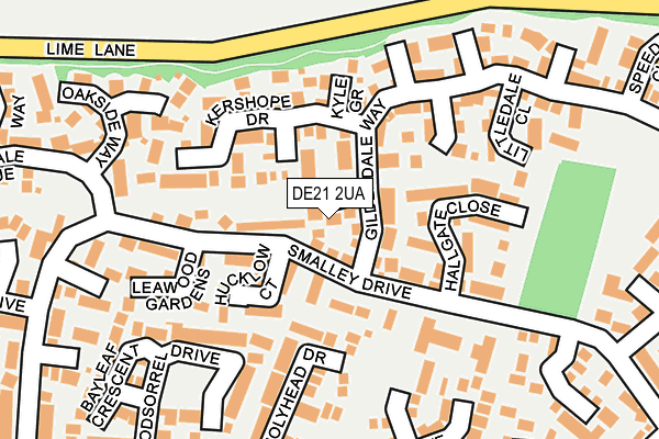 DE21 2UA map - OS OpenMap – Local (Ordnance Survey)