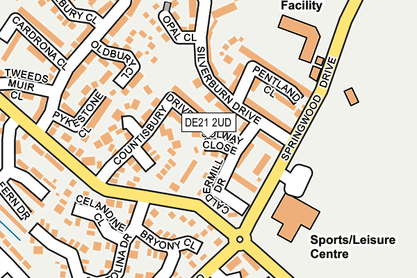 DE21 2UD map - OS OpenMap – Local (Ordnance Survey)