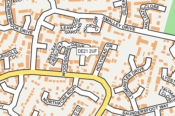 DE21 2UF map - OS OpenMap – Local (Ordnance Survey)