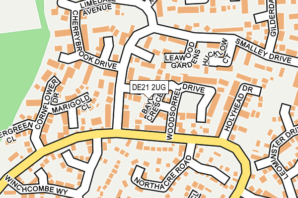 DE21 2UG map - OS OpenMap – Local (Ordnance Survey)