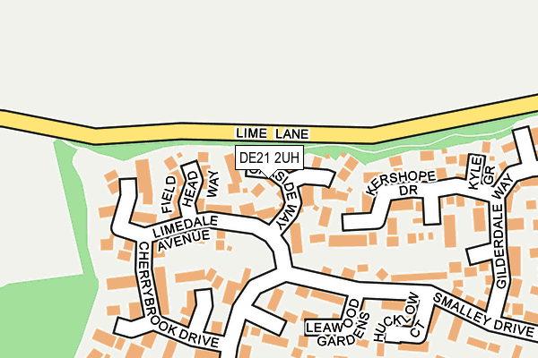 DE21 2UH map - OS OpenMap – Local (Ordnance Survey)