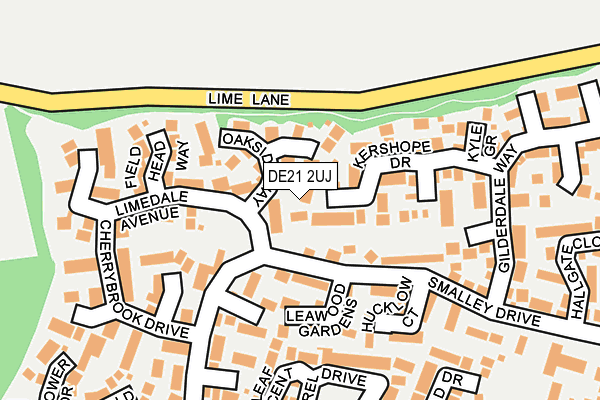 DE21 2UJ map - OS OpenMap – Local (Ordnance Survey)