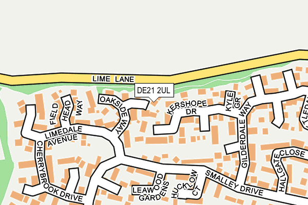 DE21 2UL map - OS OpenMap – Local (Ordnance Survey)