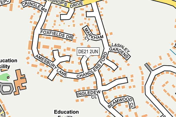 DE21 2UN map - OS OpenMap – Local (Ordnance Survey)