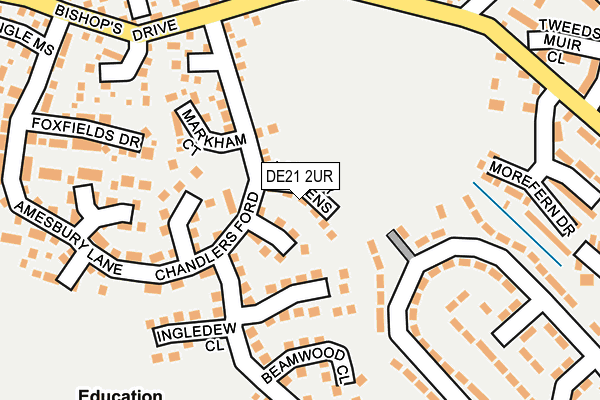 DE21 2UR map - OS OpenMap – Local (Ordnance Survey)