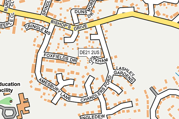 DE21 2US map - OS OpenMap – Local (Ordnance Survey)