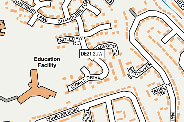 DE21 2UW map - OS OpenMap – Local (Ordnance Survey)