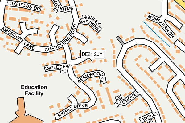 DE21 2UY map - OS OpenMap – Local (Ordnance Survey)