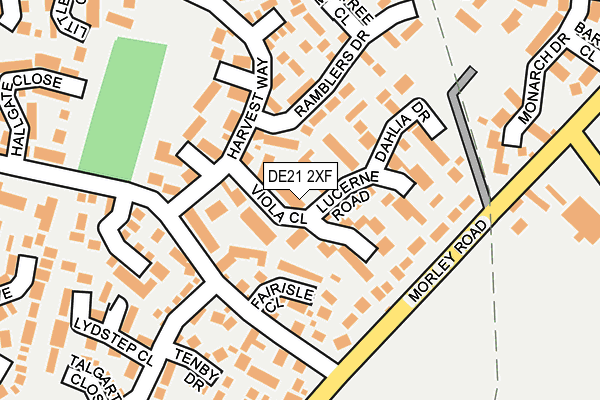 DE21 2XF map - OS OpenMap – Local (Ordnance Survey)